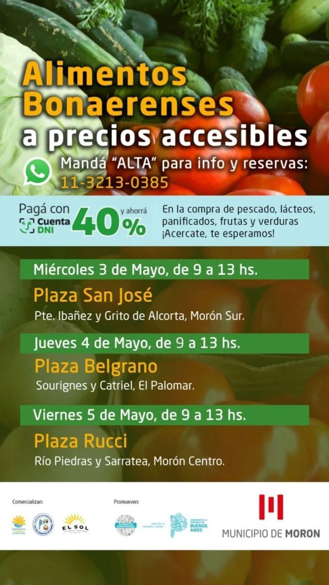 Mercados bonaerenses en Mor&oacute;n.