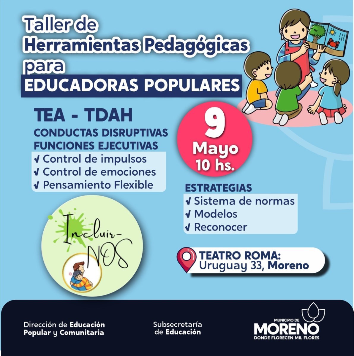 Moreno realizar&aacute; un taller sobre pedagogia para educadoras populares.