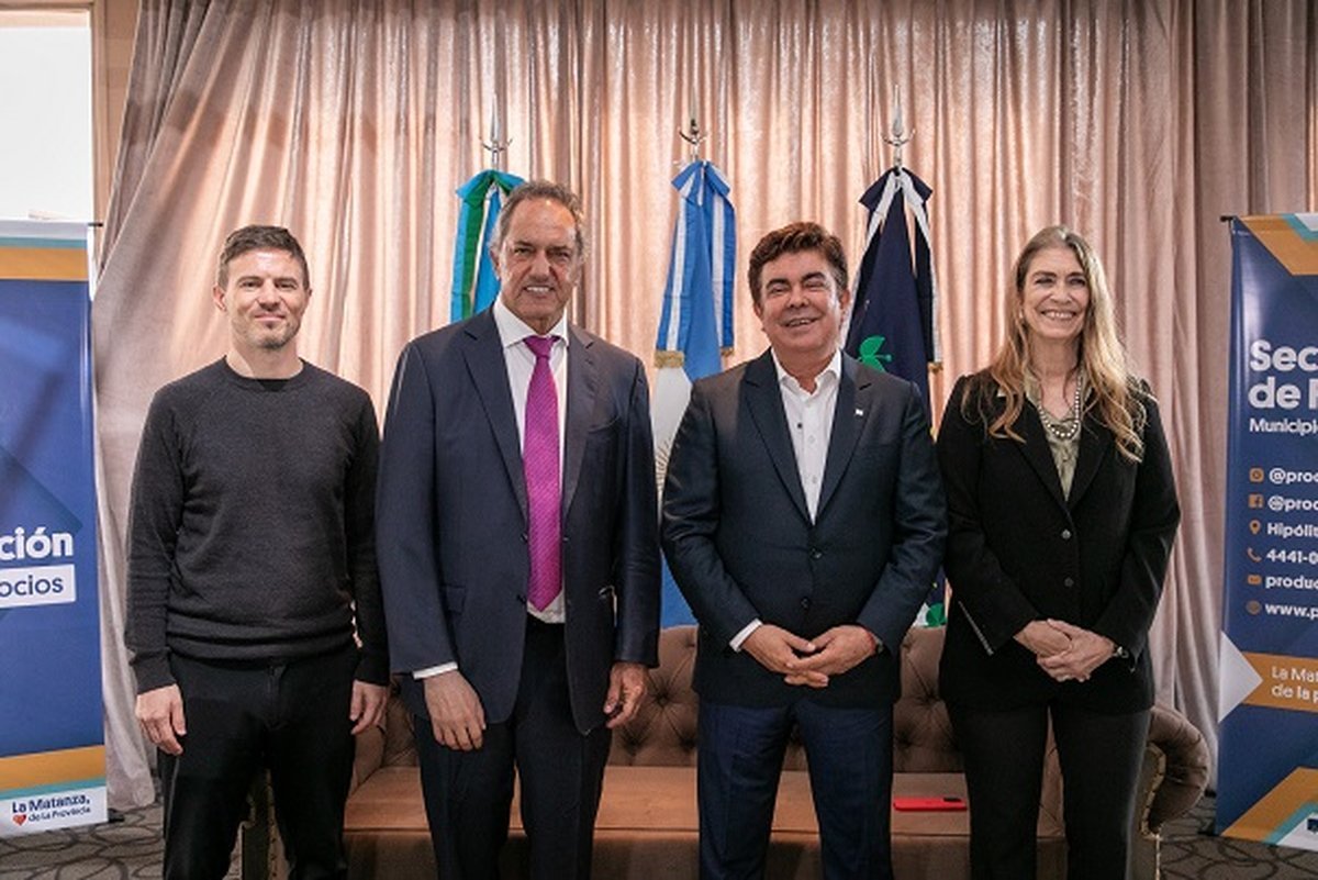 Daniel Scioli se reuni&oacute; con empresarios de La Matanza.