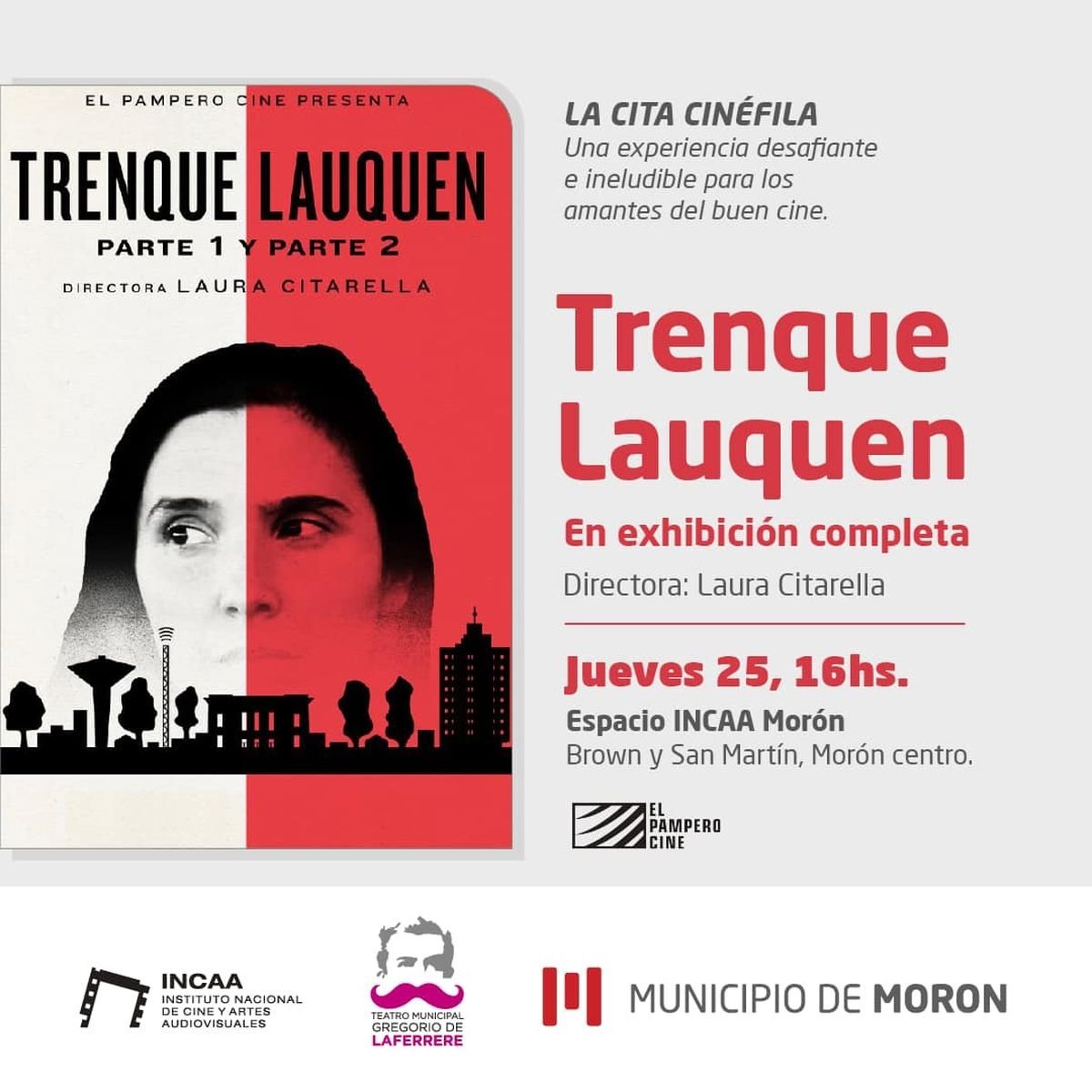 El Teatro de Mor&oacute;n festeja su 73&deg; aniversario con la proyecci&oacute;n de una pel&iacute;cula.