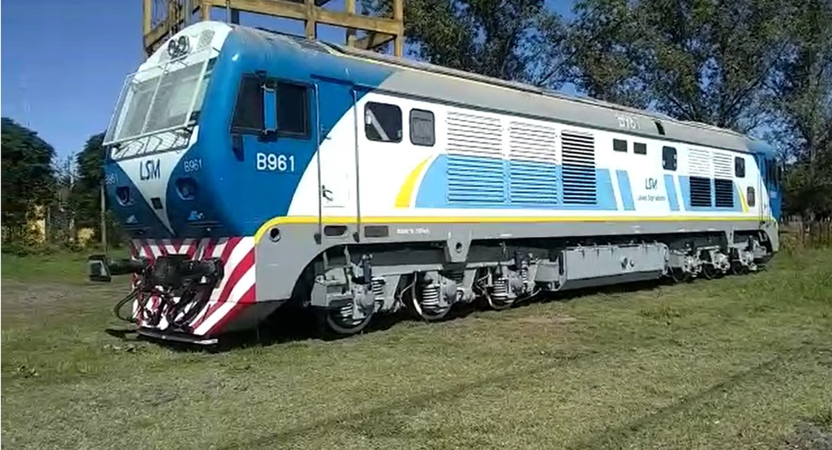 Una de las locomotoras del Tren San Mart&iacute;n.
