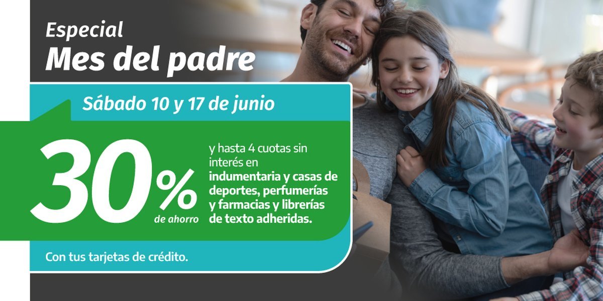 El Banco Provincia ofrecer&aacute; descuentos importantes por el D&iacute;a del Padre.