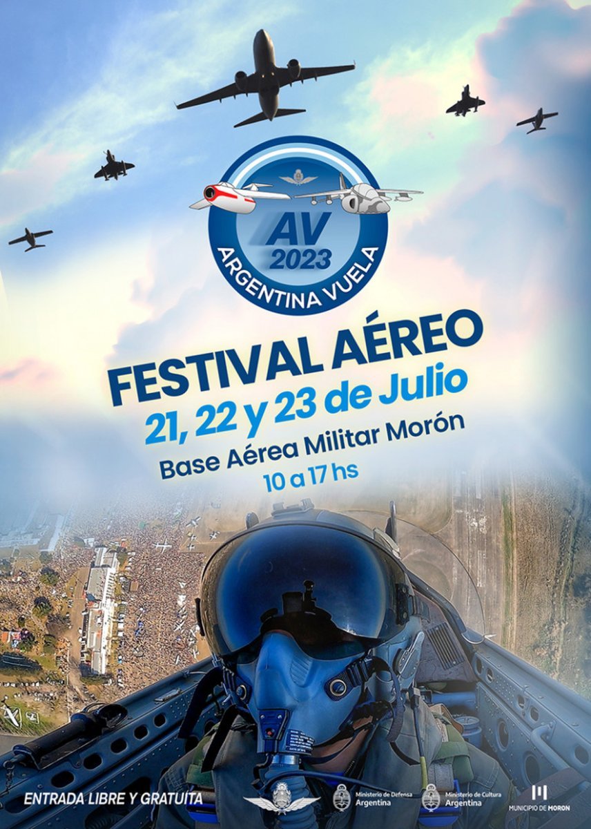 El flyer oficial del festival de la Base A&eacute;rea de Mor&oacute;n.