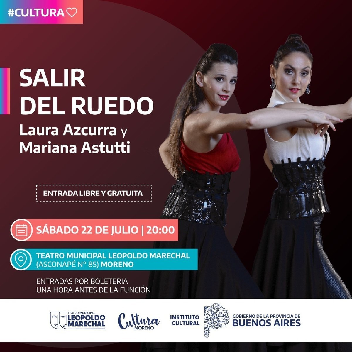 La obra de teatro de Laura Azcurra llega a Moreno con entrada gratuita.