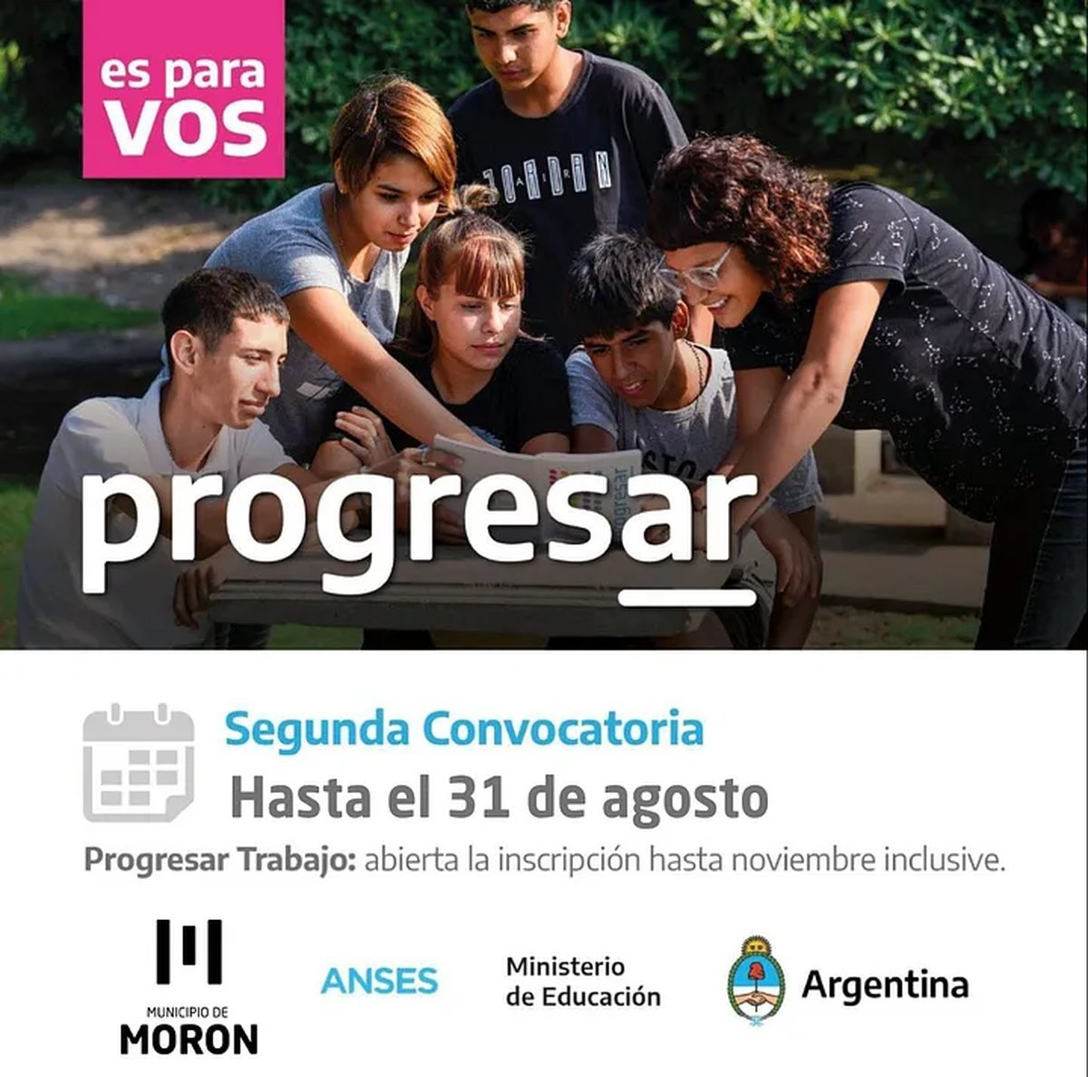 Becas Progresar en Mor&oacute;n.