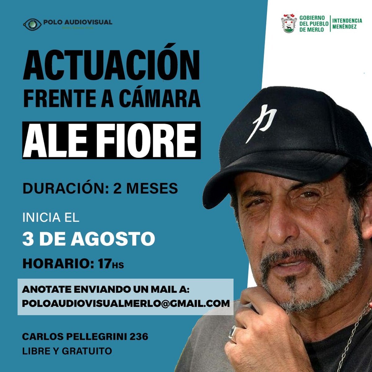 Alejandro Fiore brindar&aacute; un curso de Actuaci&oacute;n en Merlo.