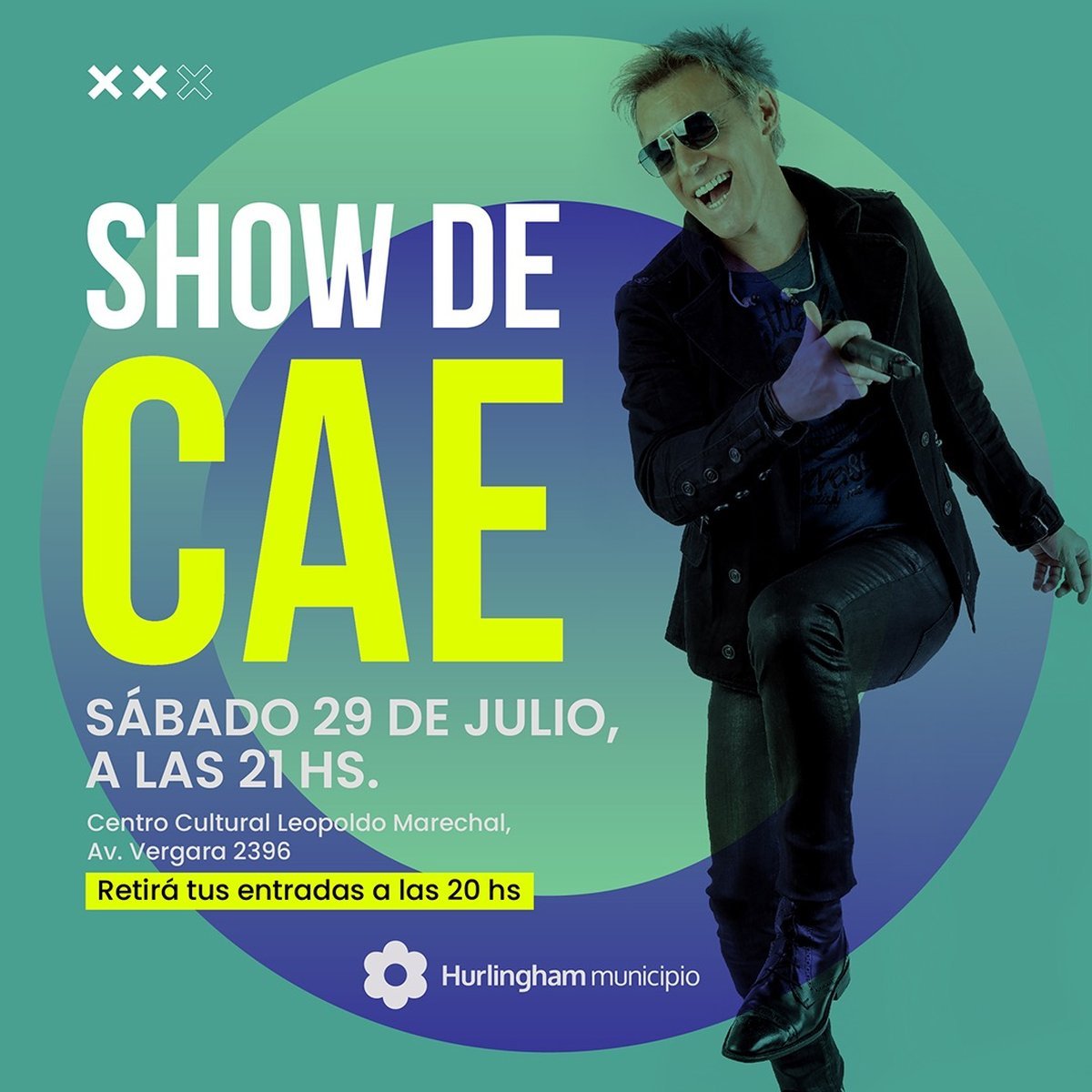 El artista CAE brindar&aacute; un show gratuito en Hurlingham.