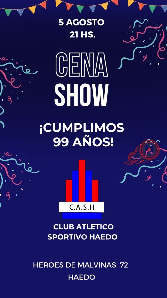 Club Sportivo Haedo celebra sus 99 a&ntilde;os con una gran fiesta.