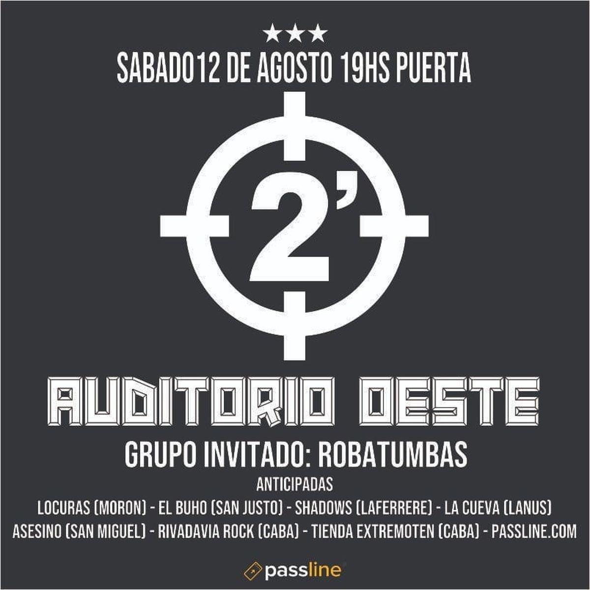 Haedo: 2 Minutos se sube al escenario de Auditorio Oeste.