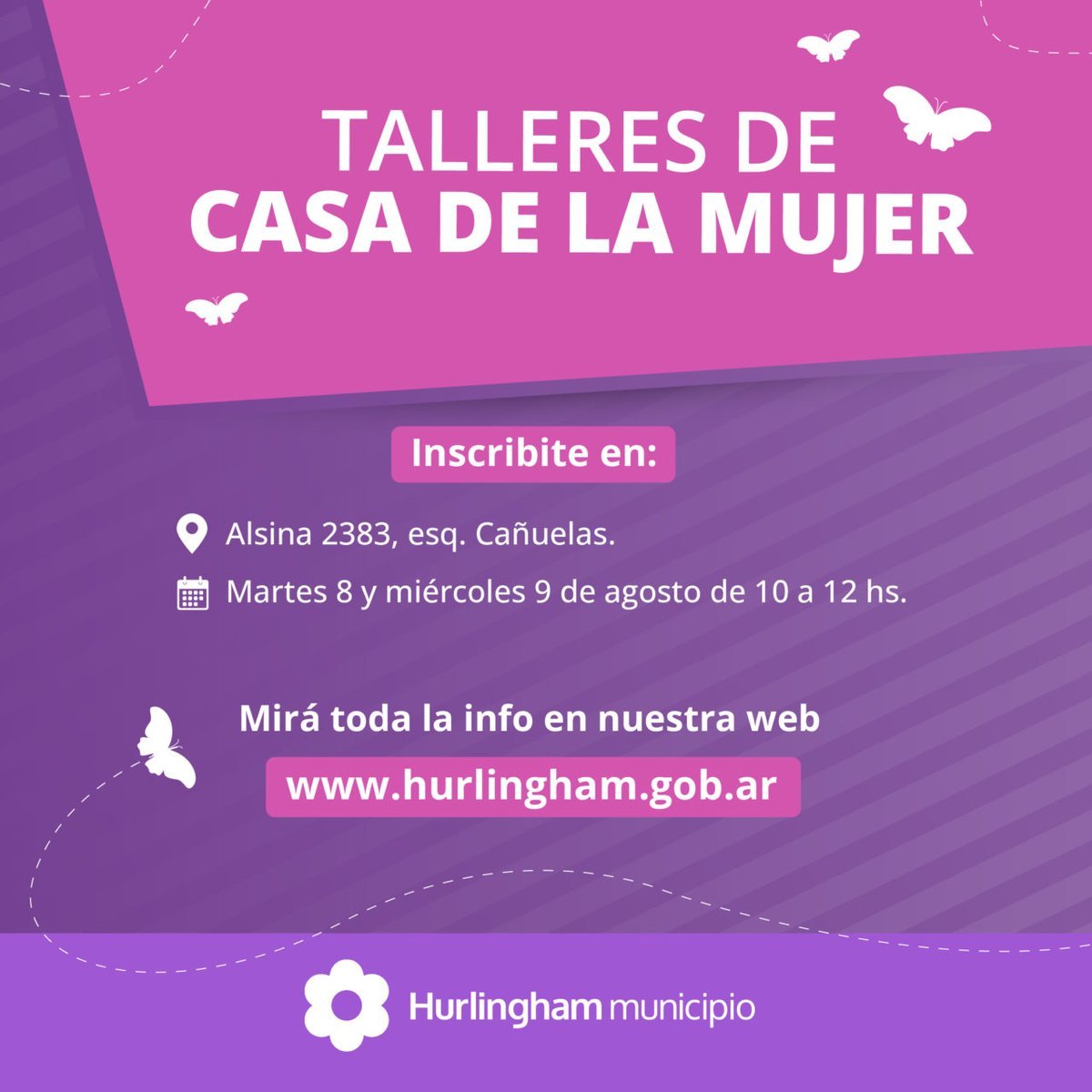 La Casa de la Mujer de Hurlingham brindar&aacute; varios talleres gratuitos.