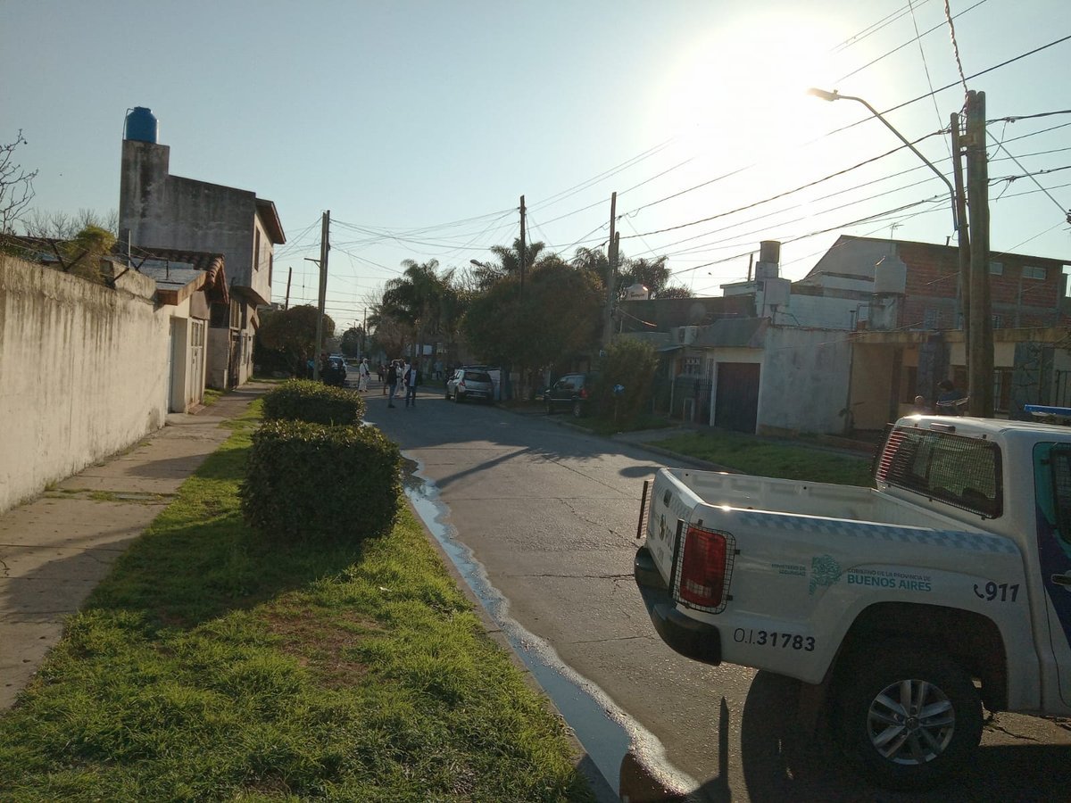 El lugar del crimen en Castelar.