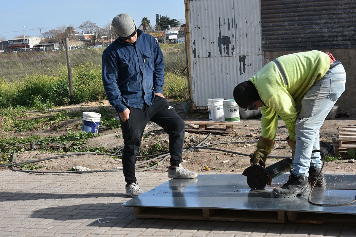 Construcci&oacute;n del nuevo m&oacute;dulo del campus de la UNO en Merlo.