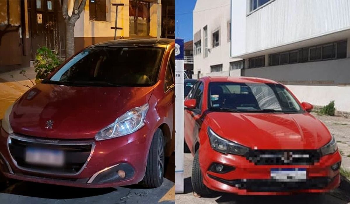 Dos de los autos robados en La Matanza y encontrados en Mar del Plata.