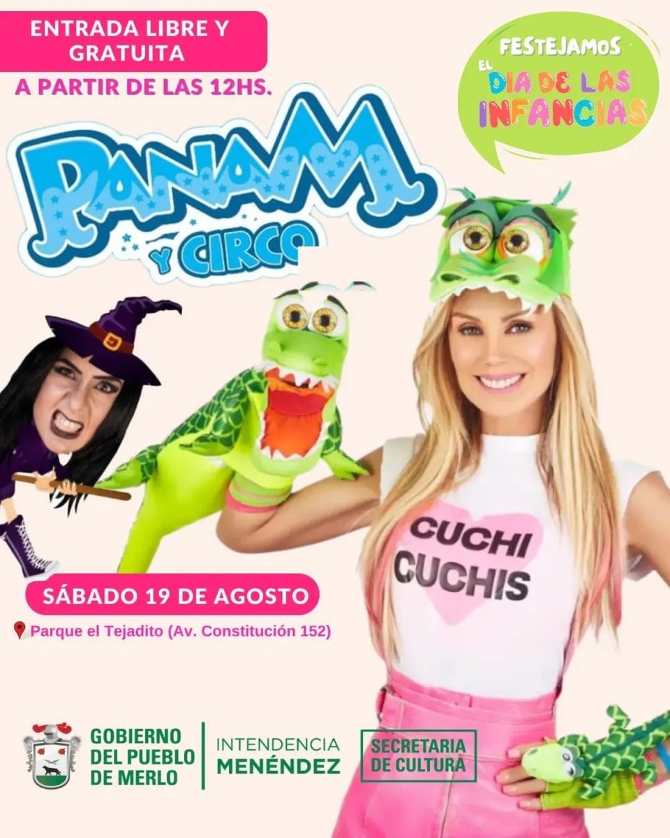 Panam y Circo se presentar&aacute; con entrada gratuita en Merlo.