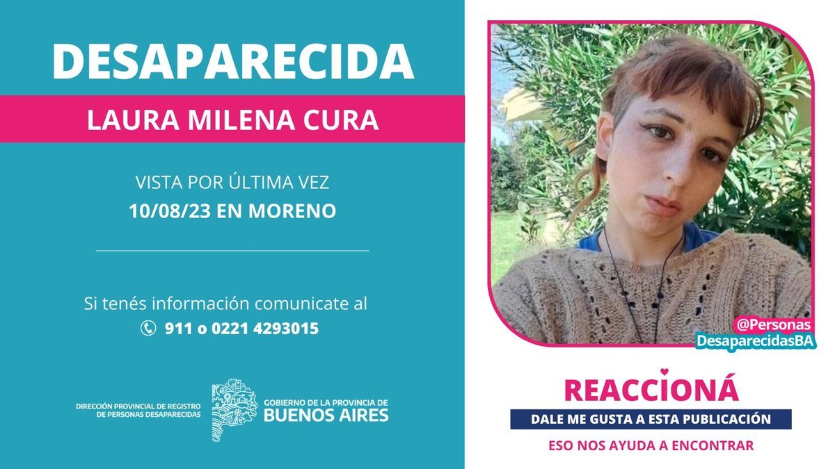La mujer desaparecida en Moreno.