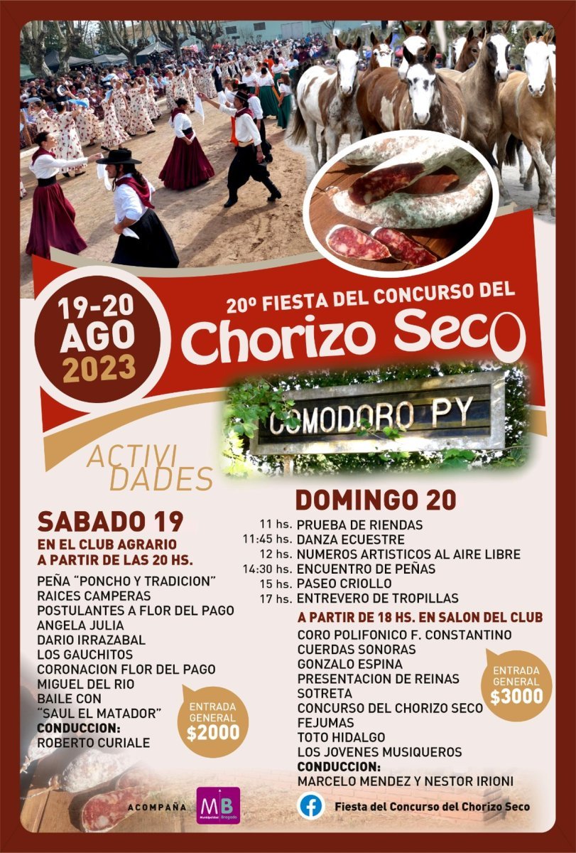 Llega la 20&deg; Fiesta del Concurso del Chorizo Seco a Bragado.