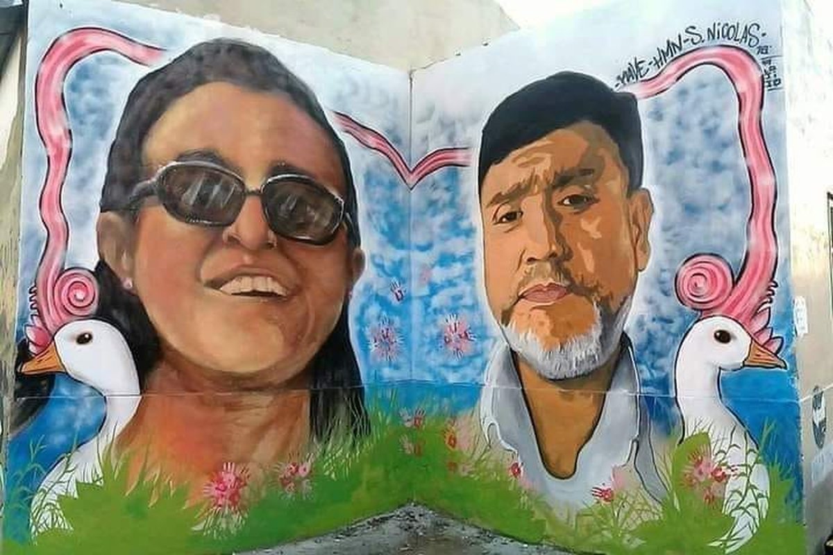 El mural de Sandra y Rub&eacute;n en Moreno.