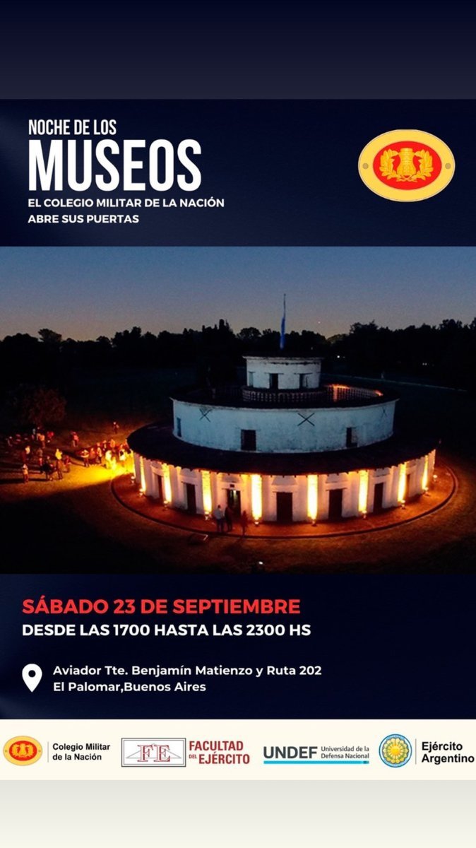 Noche de los Museos en el Colegio Militar de El Palomar.