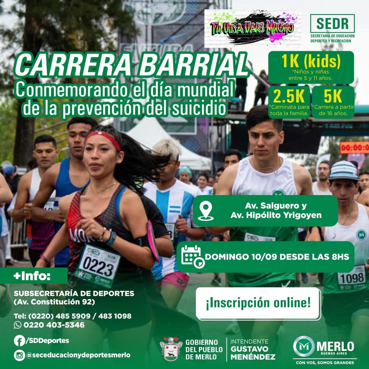 Merlo realizar&aacute; una carrera barrial solidaria.