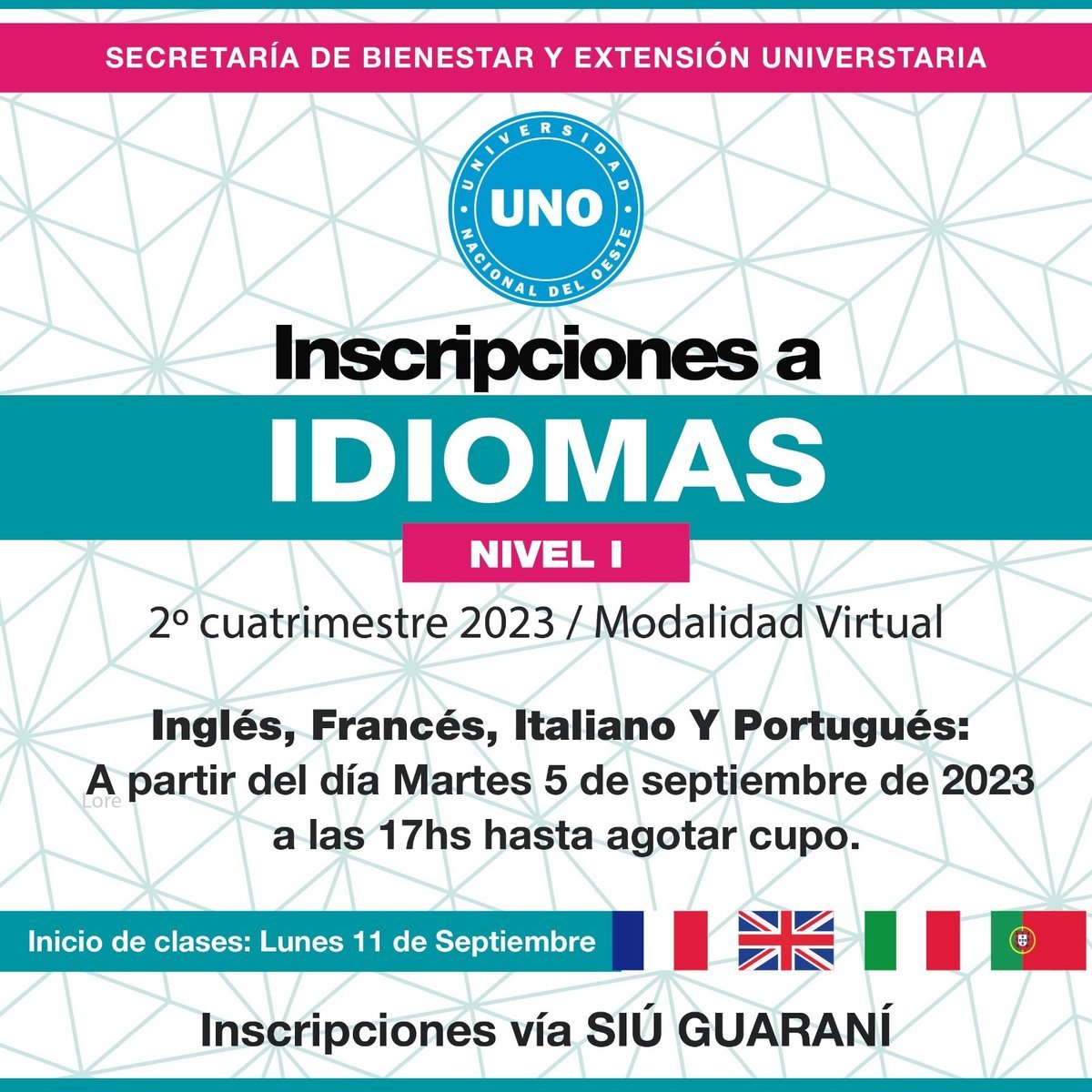 La UNO abrir&aacute; la inscripci&oacute;n a cursos gratuitos de idiomas.