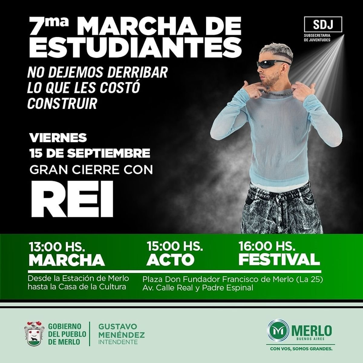 J Rei brindar&aacute; un show gratuito en Merlo.