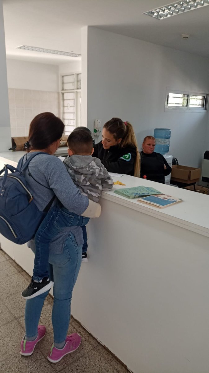 El interior de la US N&deg;28 en Merlo.