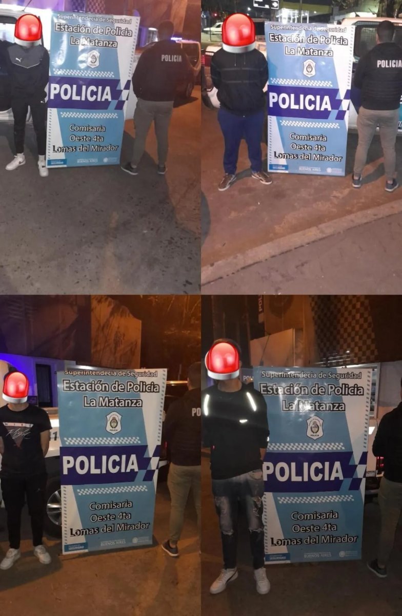 Cuatro ladrones que robaron un auto en el barrio 12 de Octubre de Lomas del Mirador.