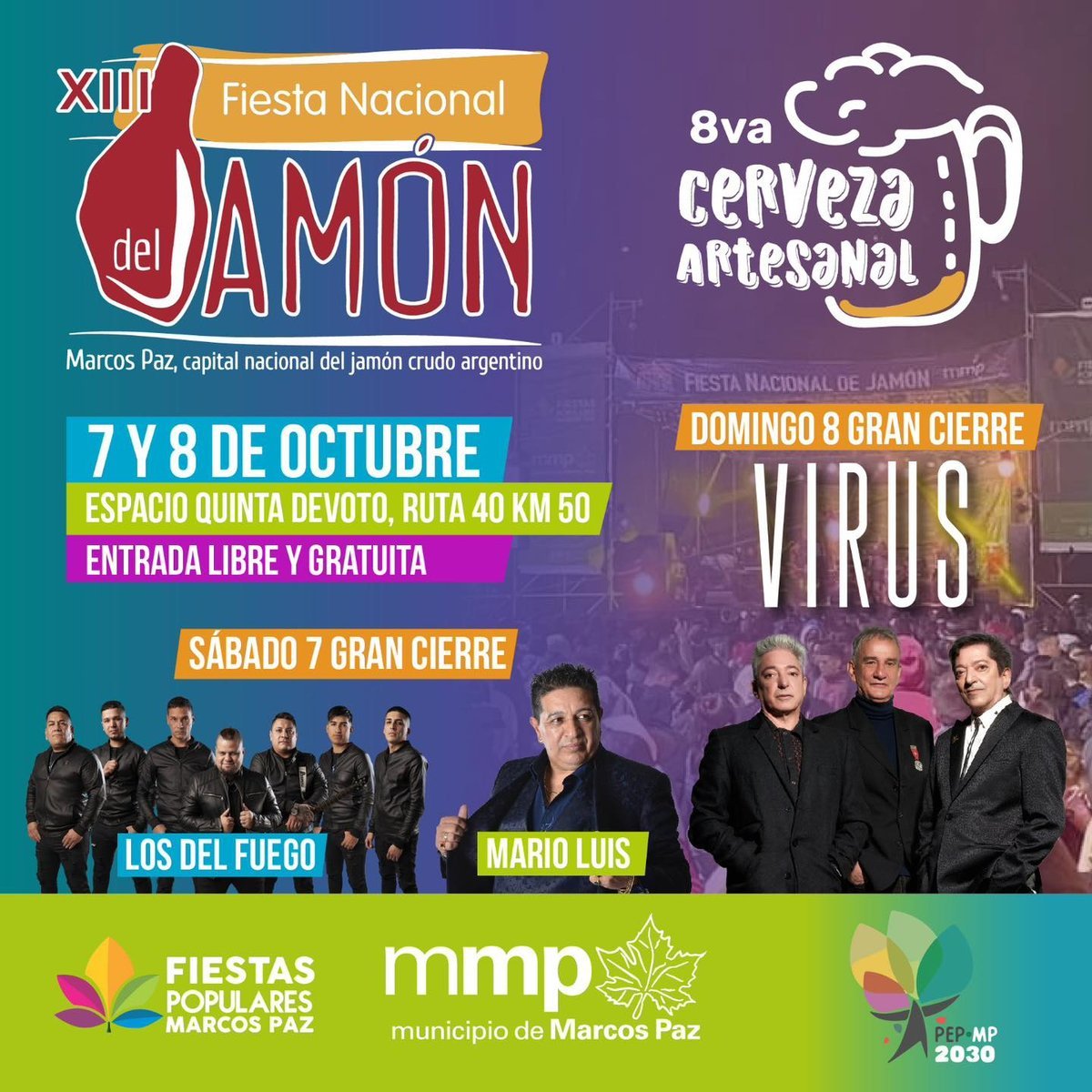 Marcos Paz anunci&oacute; los artistas de la Fiesta del Jam&oacute;n.