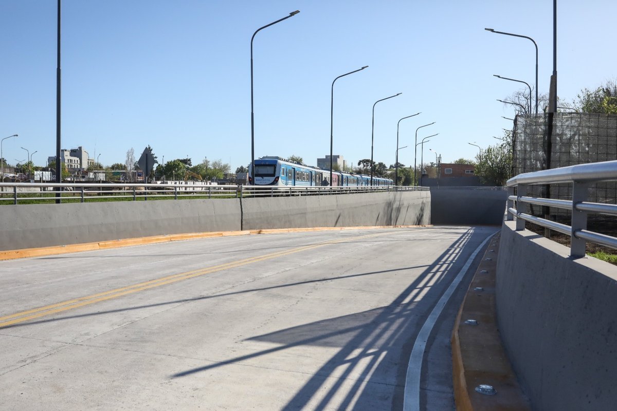 La salida de uno de los nuevos t&uacute;neles de La Matanza.