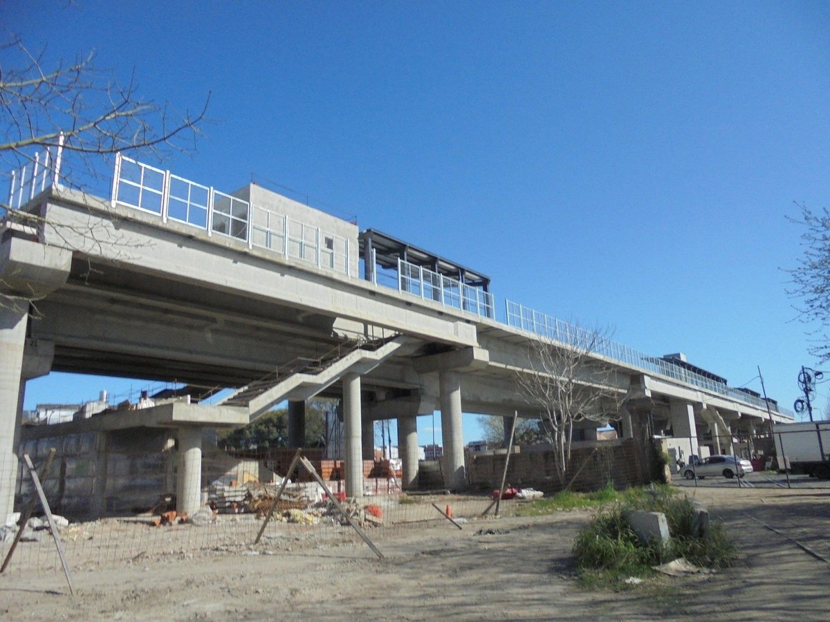 La futura estaci&oacute;n elevada Buenos Aires del Belgrano Sur.