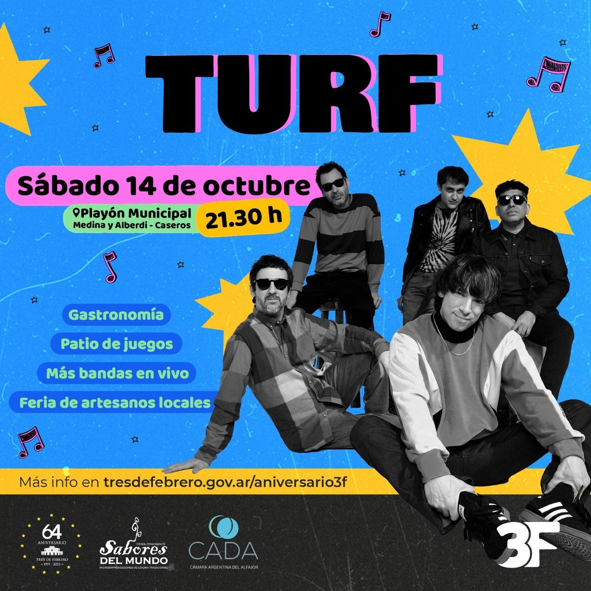 Tres de Febrero celebrar&aacute; su cumplea&ntilde;os con un gran festival.