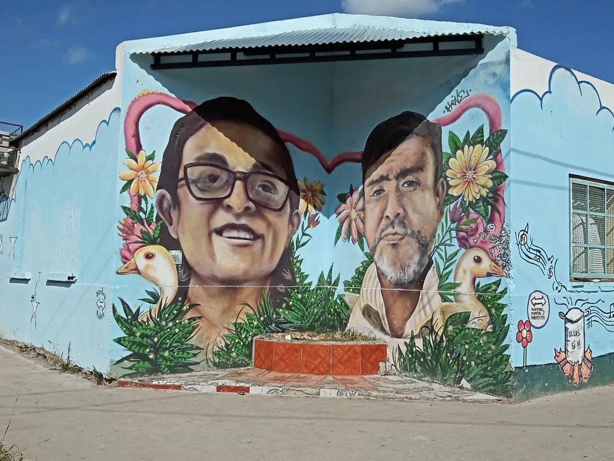 El mural de Sandra y Rub&eacute;n en Moreno.