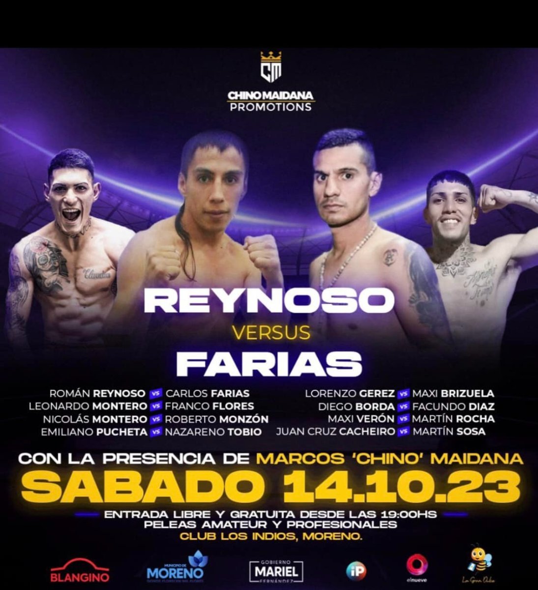 Moreno realizar&aacute; una nueva velada de boxeo profesional.