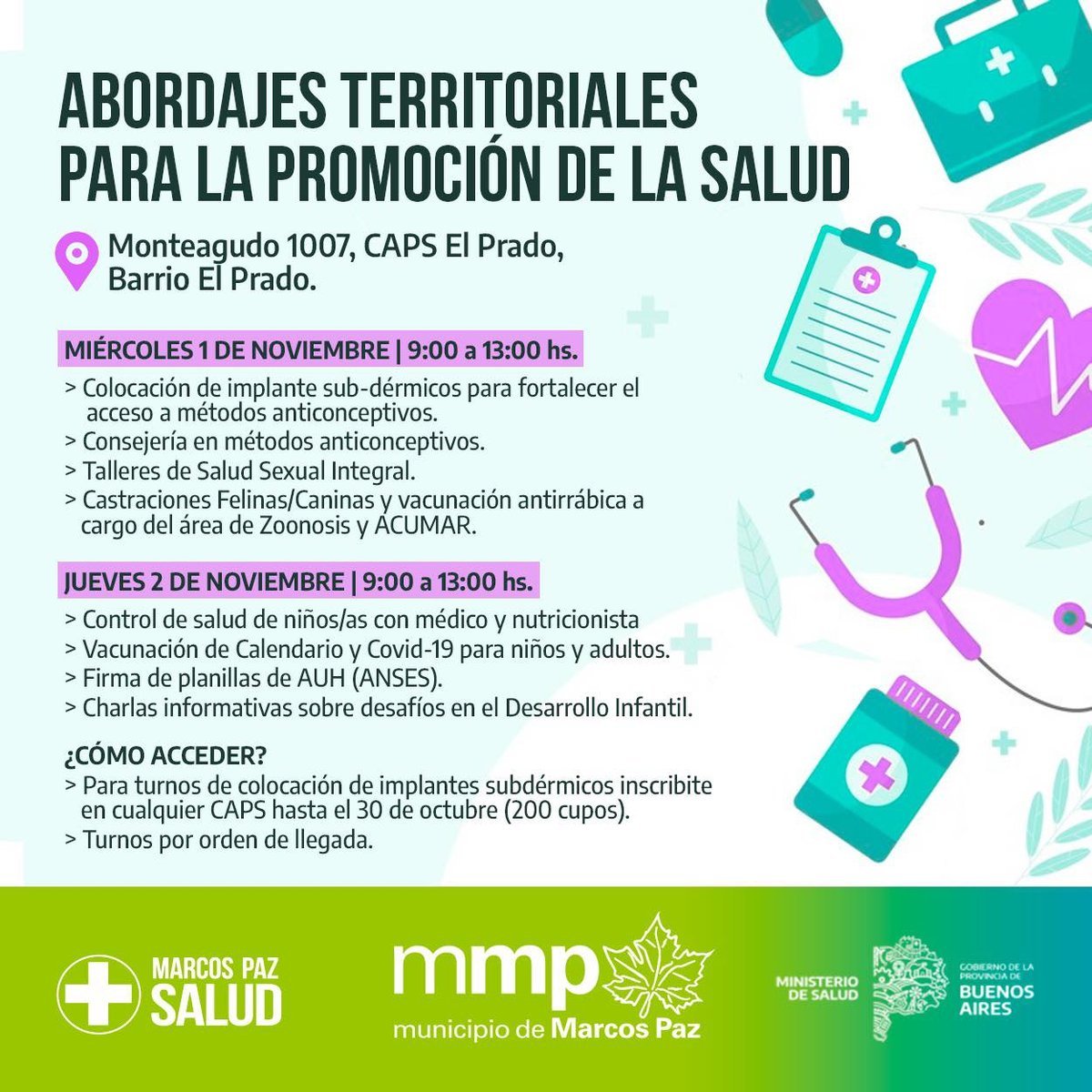 Marcos Paz realizar&aacute; nuevos operativos territoriales.