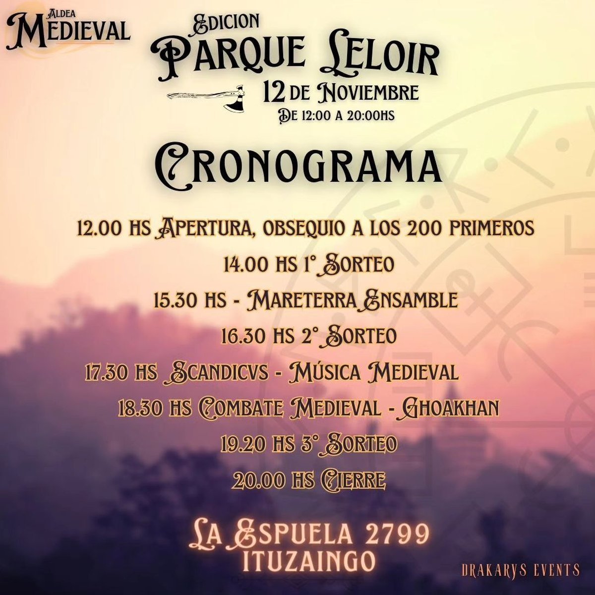 Este fin de semana desembarcar&aacute; la Aldea Medieval en Parque Leloir.