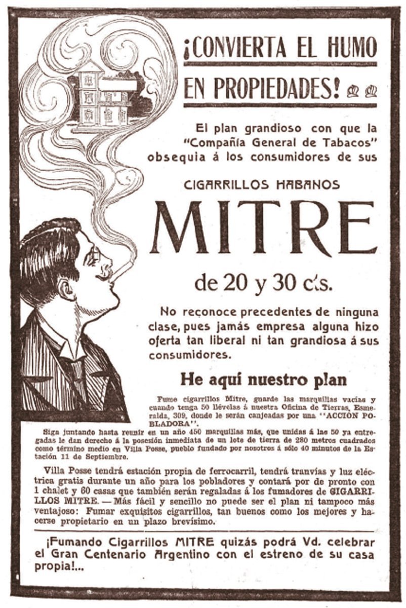 La publicidad para crear el barrio Villa Posse de Mariano Acosta.