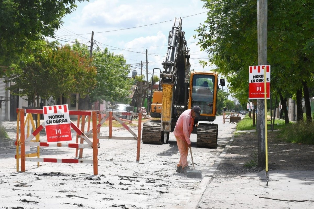 As&iacute; empez&oacute; la obra en Mor&oacute;n Sur.