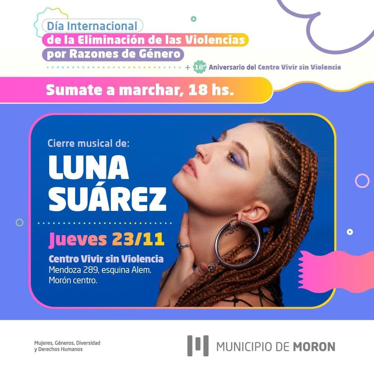 Mor&oacute;n: Luna Su&aacute;rez brindar&aacute; un show para la comunidad
