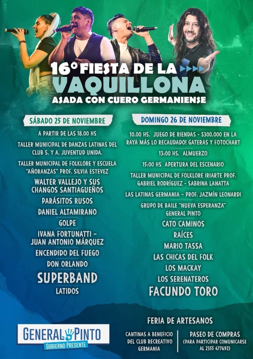 Llega la Fiesta de la Vaquillona Asada a General Pinto.