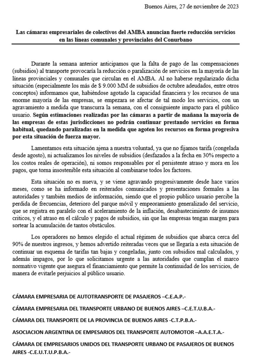 Paro y reducción de servicio de colectivos en el AMBA | Viví el Oeste ...