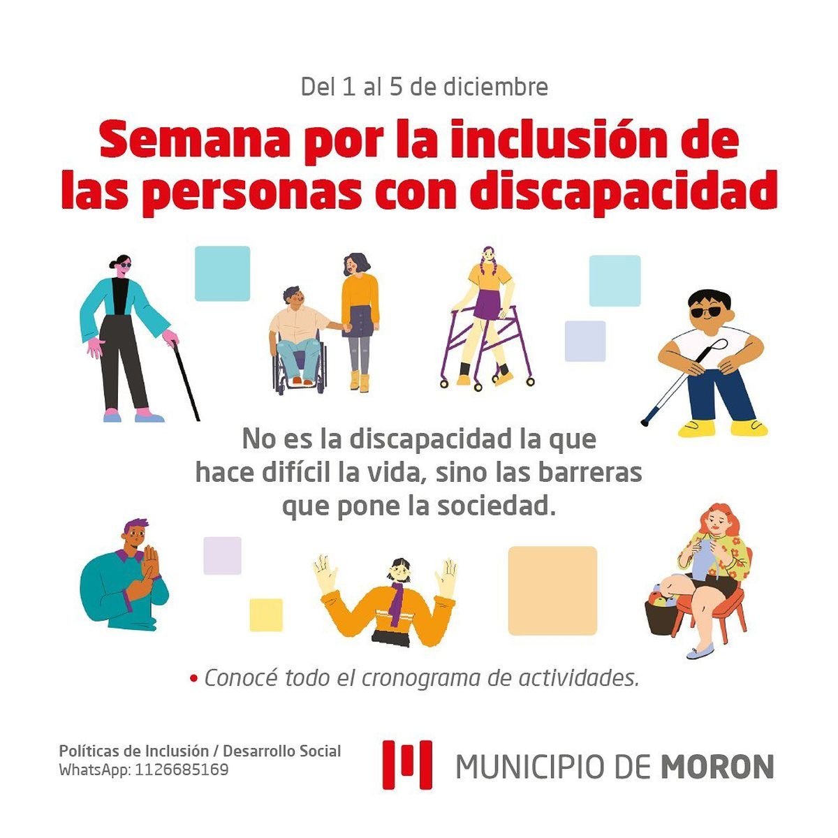 Actividades por la inclusi&oacute;n de las personas con discapacidad en Mor&oacute;n.