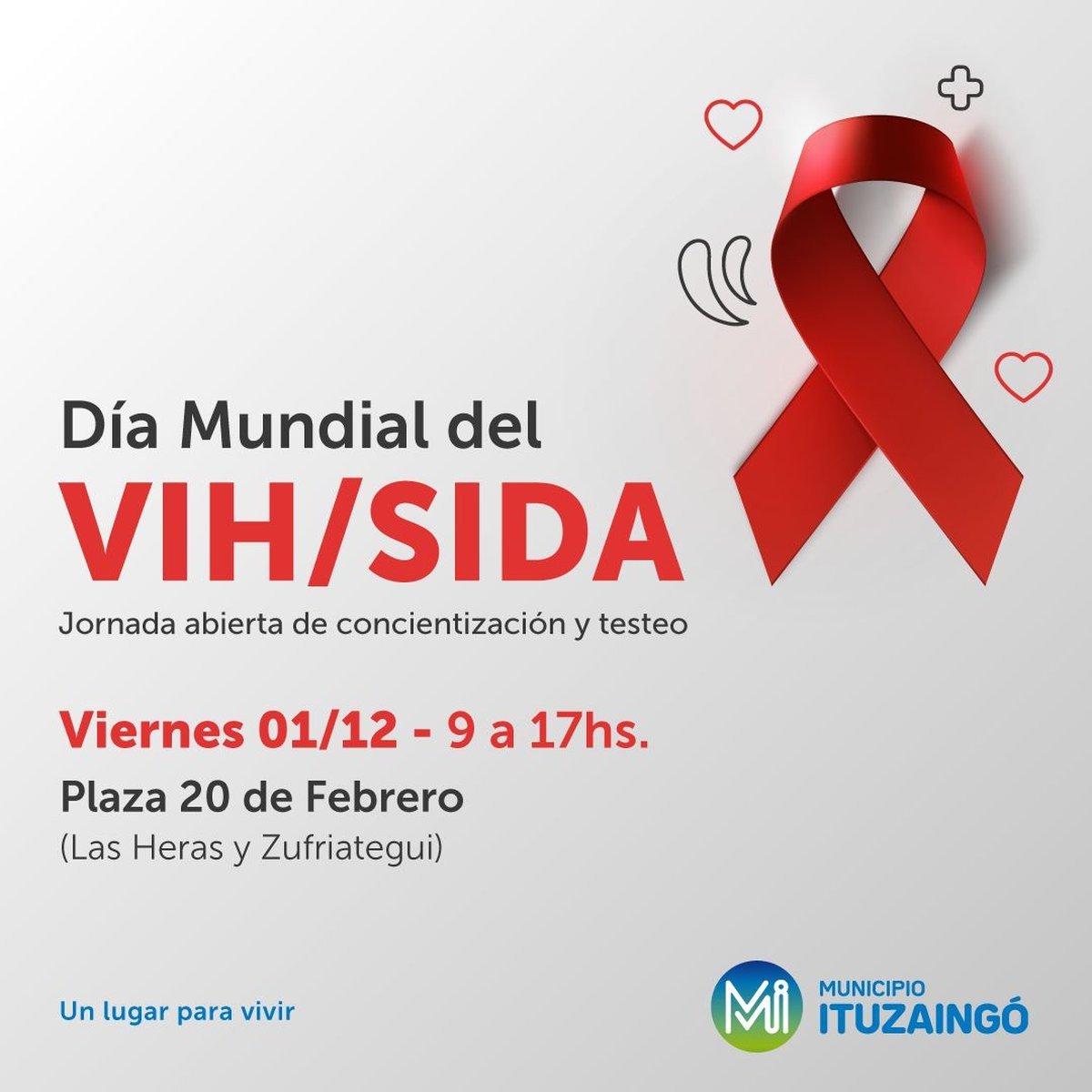 Ituzaing&oacute; realizar&aacute; una jornada de concientizaci&oacute;n y testeo de VIH.