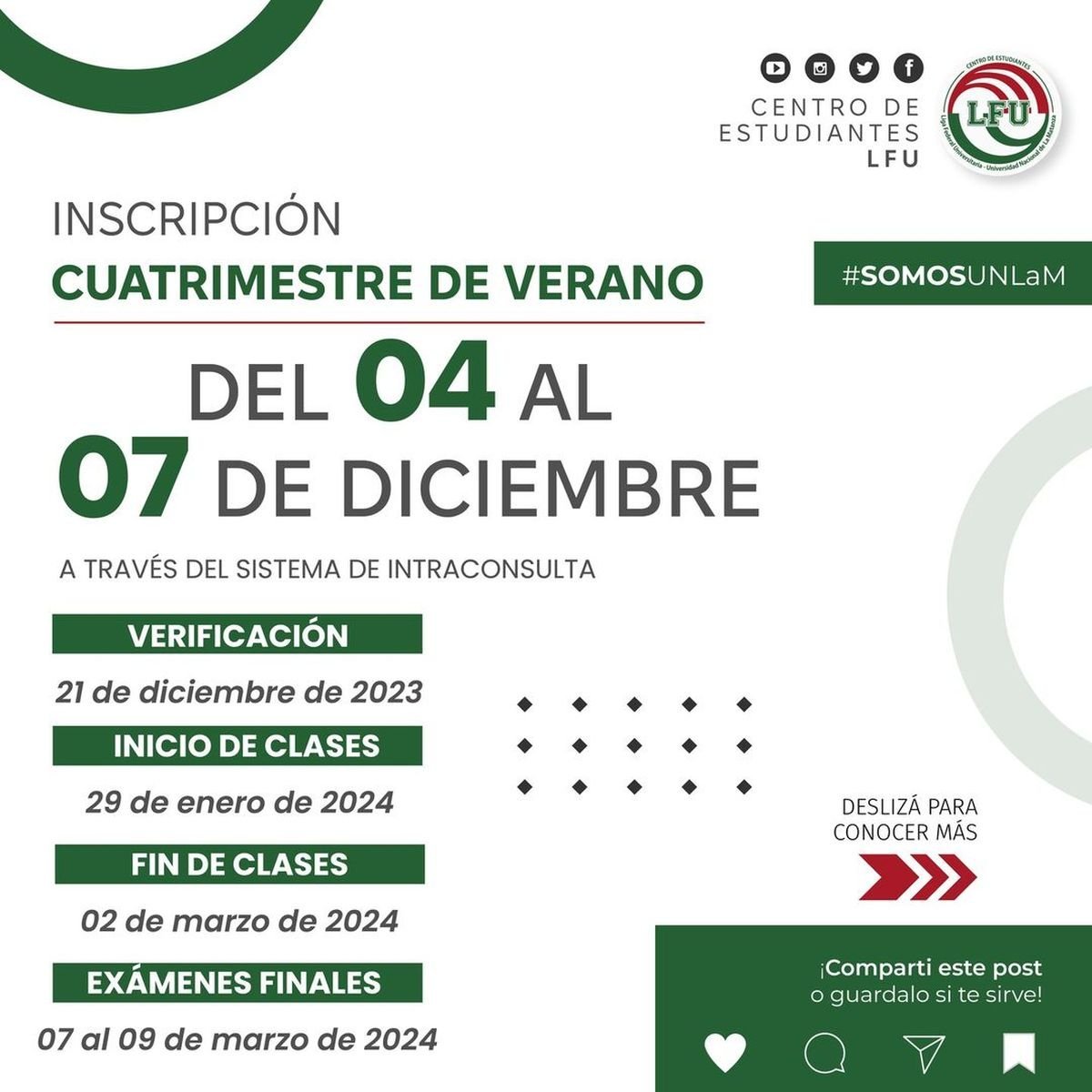UNLaM: fechas de inscripci&oacute;n para el curso de verano.