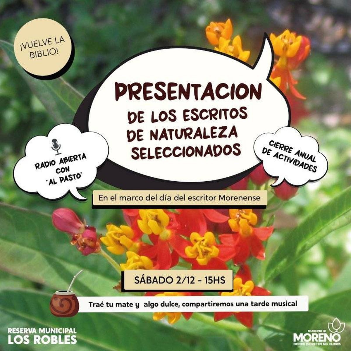 Moreno: actividades para este finde en Los Robles.