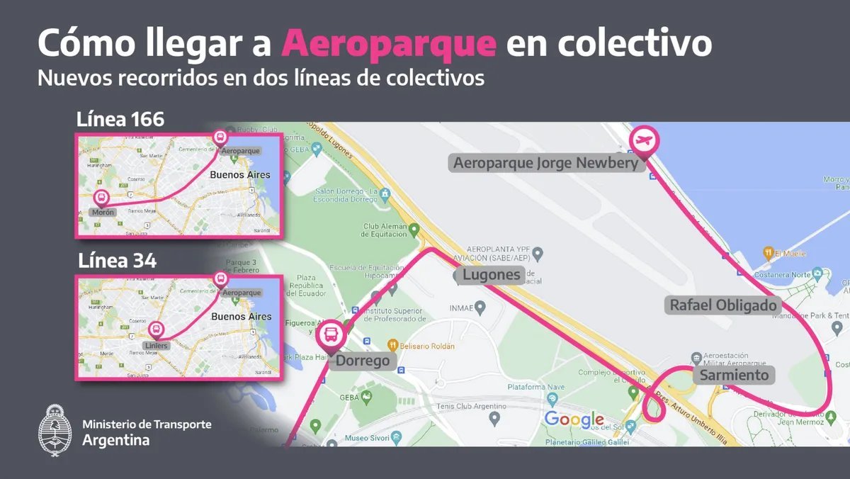 El nuevo desv&iacute;o del 166 desde Mor&oacute;n a Aeroparque.