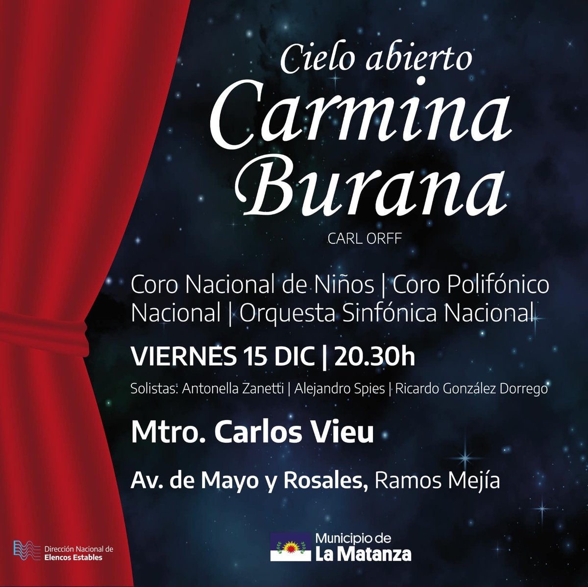 La Matanza se viste de gala con un Concierto a Cielo Abierto.