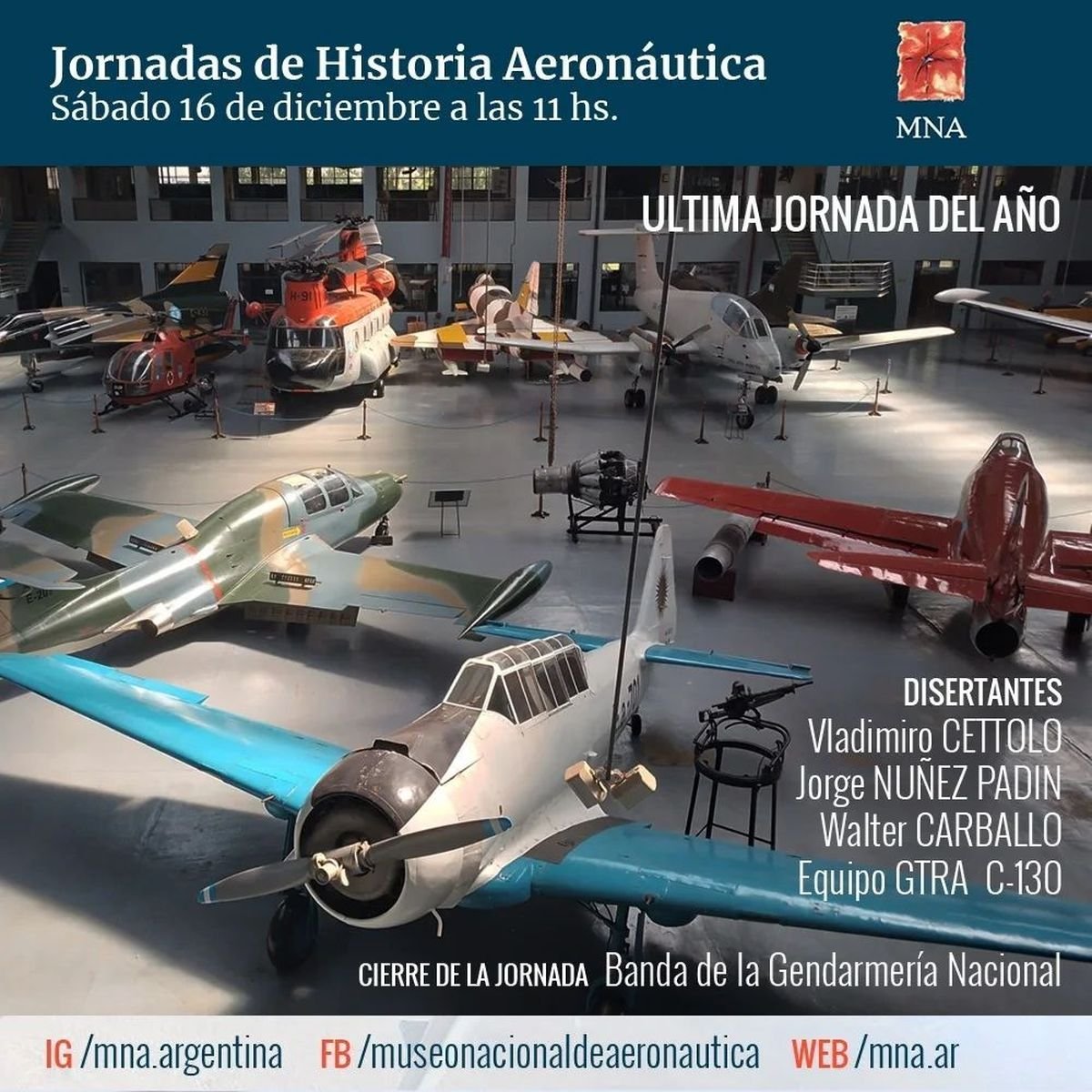 &Uacute;ltima jornada del a&ntilde;o en el Museo Nacional de Aeron&aacute;utica de Mor&oacute;n.