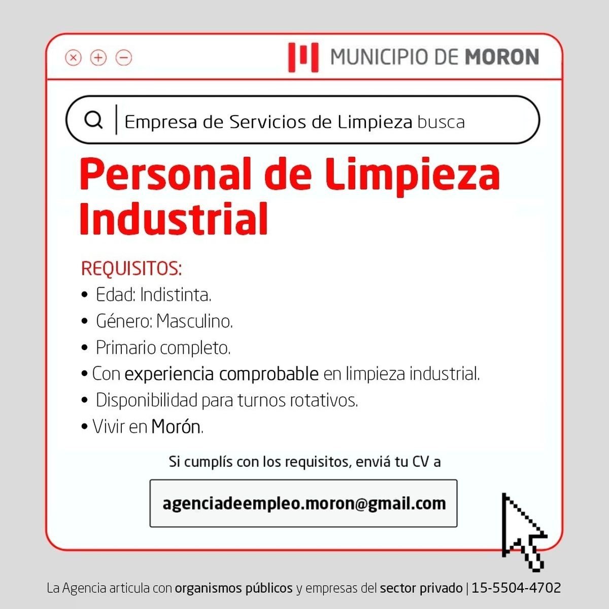 Nuevas b&uacute;squedas laborales en Mor&oacute;n.
