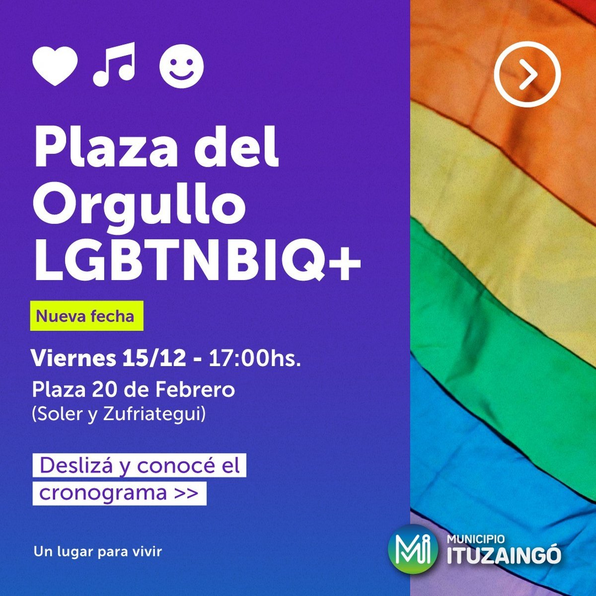 Ituzaing&oacute; realizar&aacute; la primera Marcha del Orgullo LGBTNBIQ+.