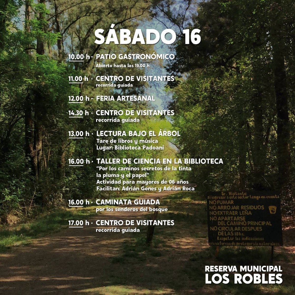 Moreno: las actividades de Los Robles para este finde.